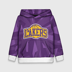 Толстовка-худи детская NBA Los Angeles Lakers, цвет: 3D-белый