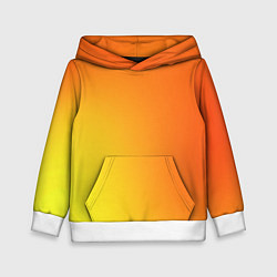 Толстовка-худи детская Color orange red, цвет: 3D-белый