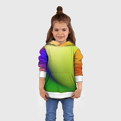 Толстовка-худи детская The color is multicolored, цвет: 3D-белый — фото 2