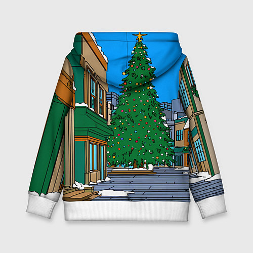 Детская толстовка Новогодняя лошадка и елка / 3D-Белый – фото 2