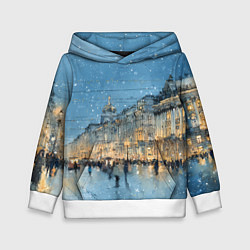 Детская толстовка Снежный вечер Санкт-Петербурга