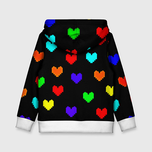 Детская толстовка Borussia сердца паттерн / 3D-Белый – фото 2