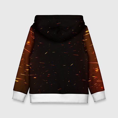 Детская толстовка Огненная лошадь из темноты / 3D-Белый – фото 2