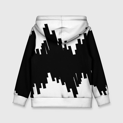 Детская толстовка Реал Мадрид белая геометрия / 3D-Белый – фото 2