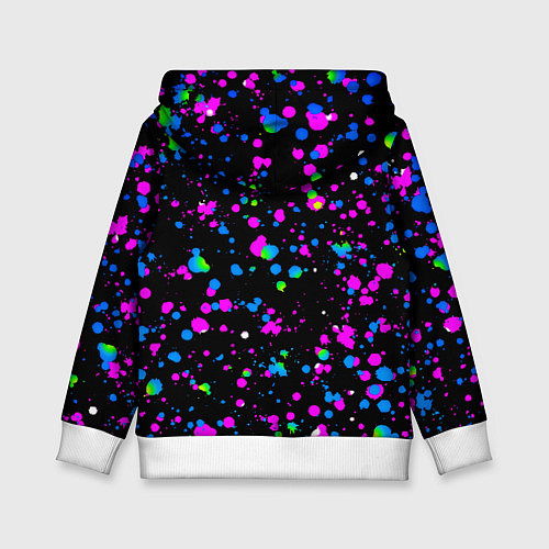 Детская толстовка Челси неоновые краски / 3D-Белый – фото 2