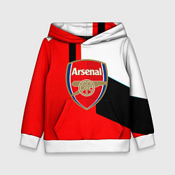 Толстовка-худи детская Арсенал геометрия спорт, цвет: 3D-белый