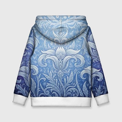 Детская толстовка Ледяной цветочный орнамент / 3D-Белый – фото 2