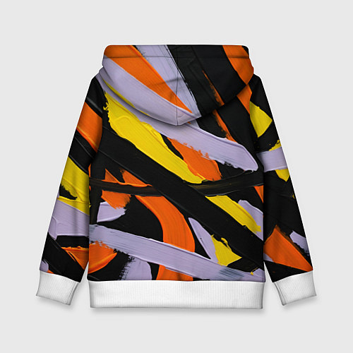 Детская толстовка Полоски краски абстракция / 3D-Белый – фото 2