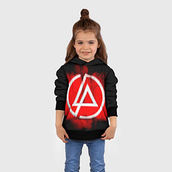 Толстовка-худи детская Linkin Park: Red style, цвет: 3D-черный — фото 2