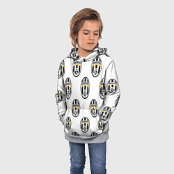 Толстовка-худи детская Juventus Pattern, цвет: 3D-меланж — фото 2