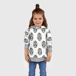 Толстовка-худи детская Juventus Pattern, цвет: 3D-меланж — фото 2