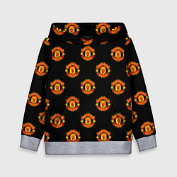 Толстовка-худи детская Manchester United Pattern, цвет: 3D-меланж