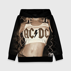 Толстовка-худи детская AC/DC Girl, цвет: 3D-черный