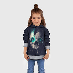 Толстовка-худи детская Skull eyes, цвет: 3D-меланж — фото 2