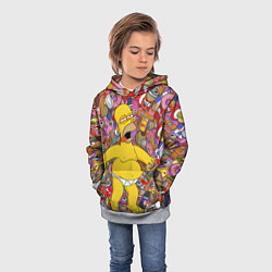 Толстовка-худи детская Рай Гомера, цвет: 3D-меланж — фото 2
