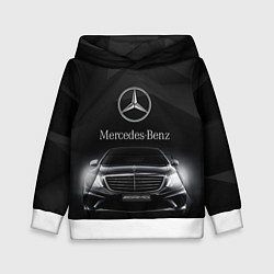 Толстовка-худи детская Mercedes, цвет: 3D-белый