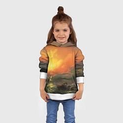 Толстовка-худи детская Айвазовский - 9 Вал, цвет: 3D-белый — фото 2