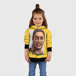 Толстовка-худи детская Ronaldinho Art, цвет: 3D-черный — фото 2