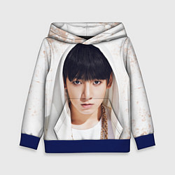 Толстовка-худи детская Jeon Jung Kook, цвет: 3D-синий