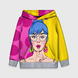 Толстовка-худи детская POP ART, цвет: 3D-меланж