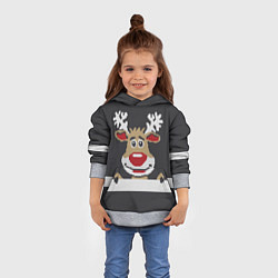 Толстовка-худи детская Олень свитер вязаный, цвет: 3D-меланж — фото 2
