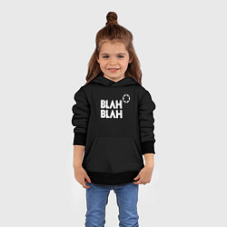 Толстовка-худи детская Blah-blah, цвет: 3D-черный — фото 2