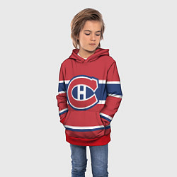 Толстовка-худи детская Montreal Canadiens, цвет: 3D-красный — фото 2
