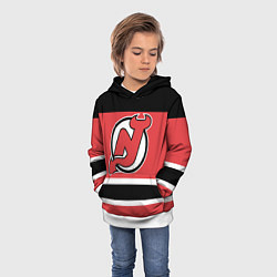 Толстовка-худи детская New Jersey Devils, цвет: 3D-белый — фото 2