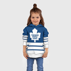 Толстовка-худи детская Toronto Maple Leafs, цвет: 3D-белый — фото 2