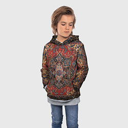 Толстовка-худи детская Модный ковер, цвет: 3D-меланж — фото 2