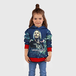Толстовка-худи детская Nickelback: Chad Kroeger, цвет: 3D-красный — фото 2
