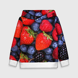 Толстовка-худи детская Berries, цвет: 3D-белый