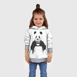 Толстовка-худи детская Panda Love, цвет: 3D-меланж — фото 2