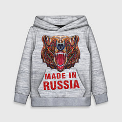 Толстовка-худи детская Bear: Made in Russia, цвет: 3D-меланж