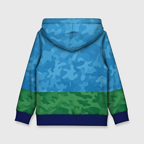 Детская толстовка ВДВ медведь - никто кроме нас / 3D-Синий – фото 2