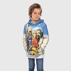 Толстовка-худи детская Легенда об Аанге, цвет: 3D-белый — фото 2