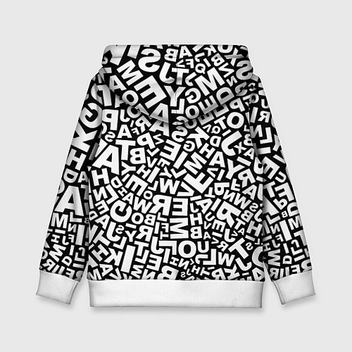 Детская толстовка Английский алфавит / 3D-Белый – фото 2