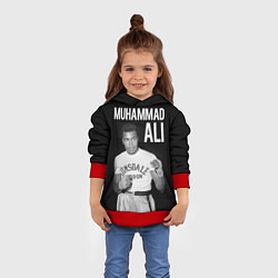 Толстовка-худи детская Muhammad Ali, цвет: 3D-красный — фото 2