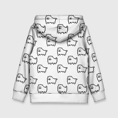 Детская толстовка Undertale Annoying dog white / 3D-Белый – фото 2