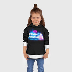 Толстовка-худи детская Trancemission: Trance we love, цвет: 3D-белый — фото 2