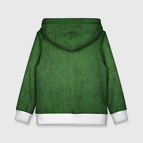 Детская толстовка Змеиная зеленая кожа / 3D-Белый – фото 2