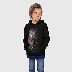 Толстовка-худи детская Terminator Skull, цвет: 3D-синий — фото 2