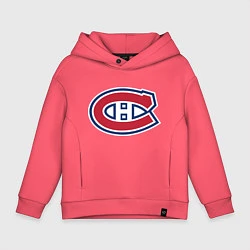 Толстовка оверсайз детская Montreal Canadiens, цвет: коралловый