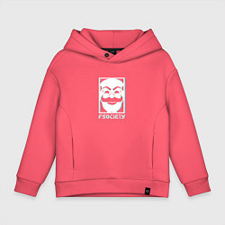 Толстовка оверсайз детская F society, цвет: коралловый