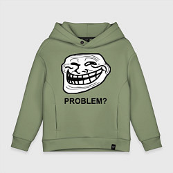 Детское худи оверсайз Trollface. Problem? Проблемы?