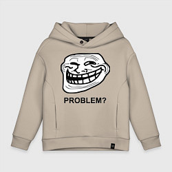 Детское худи оверсайз Trollface. Problem? Проблемы?