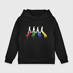 Толстовка оверсайз детская Beatles Color, цвет: черный