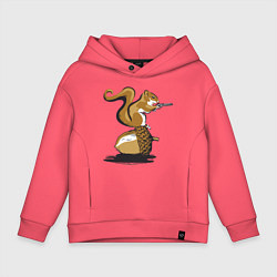 Детское худи оверсайз Белка с орехом