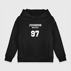 Толстовка оверсайз детская Jungkook 97, цвет: черный