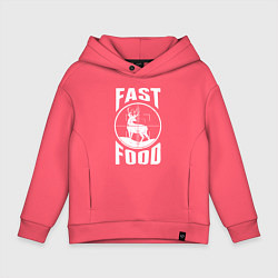 Детское худи оверсайз FAST FOOD олень в прицеле